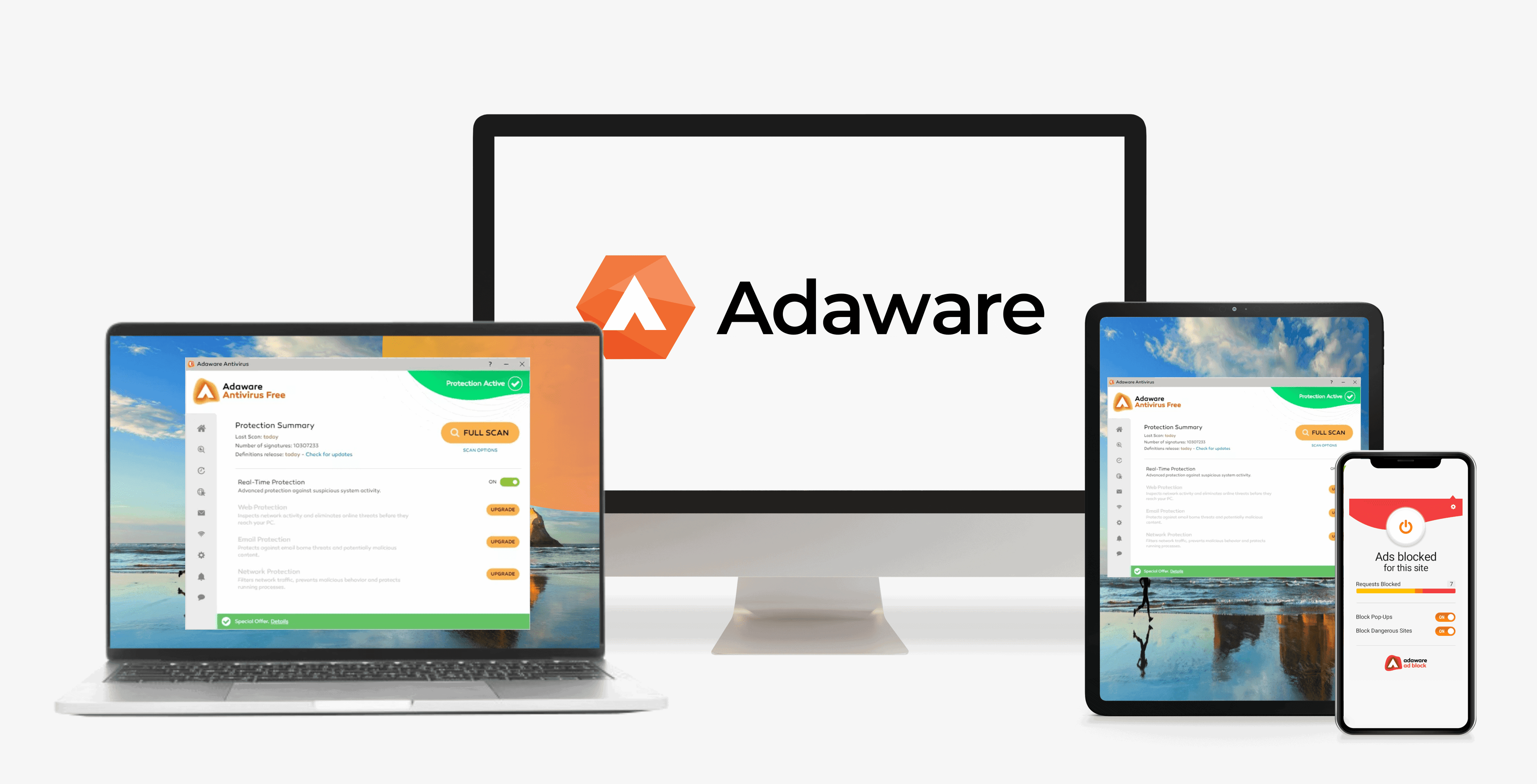10. Adaware Antivirus Total — Protección decente contra el spyware con herramientas de seguridad de archivos