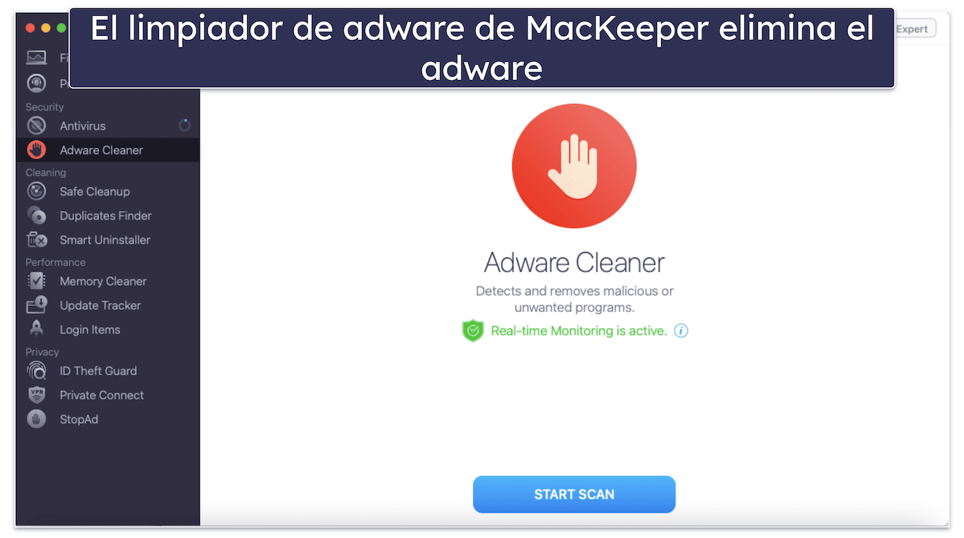 8.MacKeeper: eliminación sencilla y rápida de spyware (solo Mac)