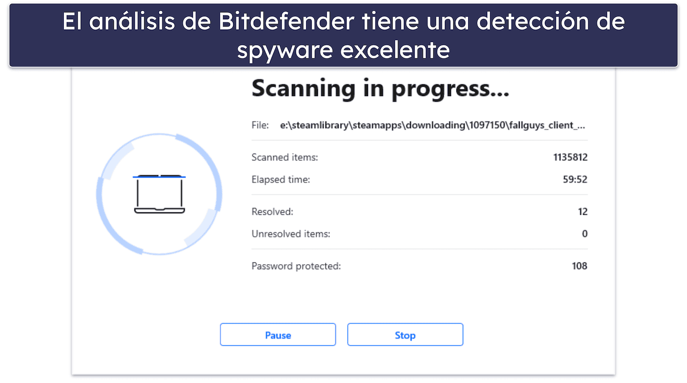 🥉3.Bitdefender: excelente detección de spyware y muchísimas funciones adicionales
