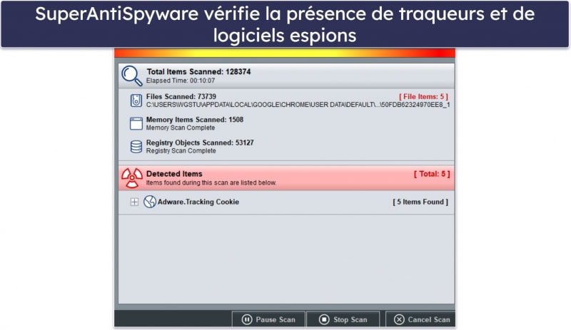 10. SUPERAntiSpyware — Idéal pour une protection supplémentaire contre les spywares