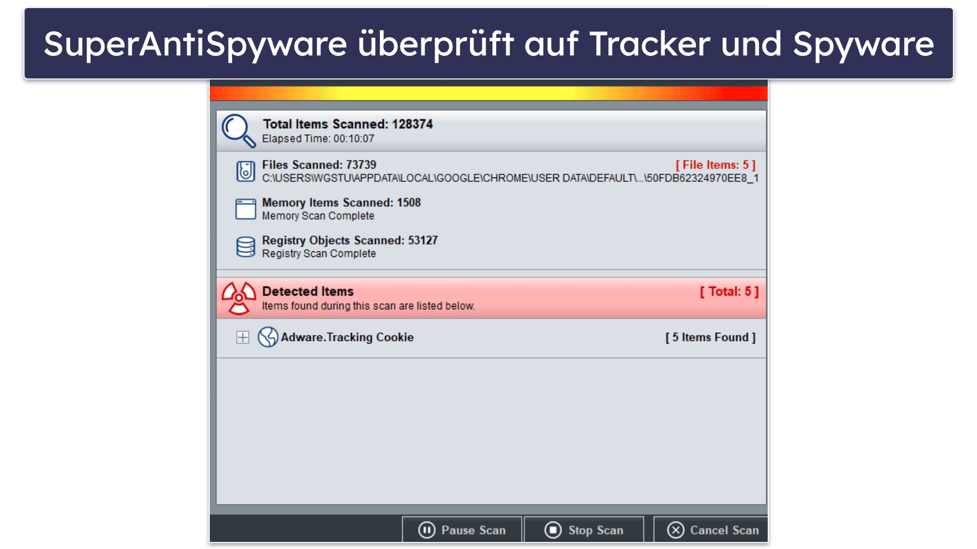 10. SUPERAntiSpyware — Ideal für zusätzlichen Spyware-Schutz
