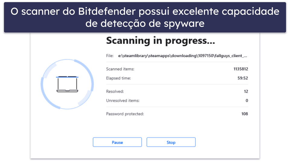 🥉3. Bitdefender — Excelente detecção de spyware e inúmeros recursos adicionais