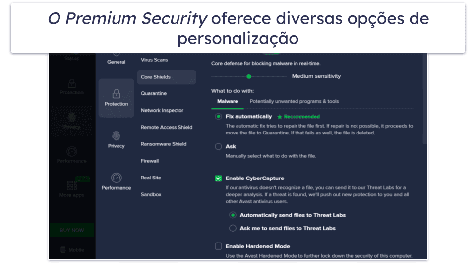 6. Avast — Ferramenta gratuita para remoção de spyware com excelentes proteções em tempo real