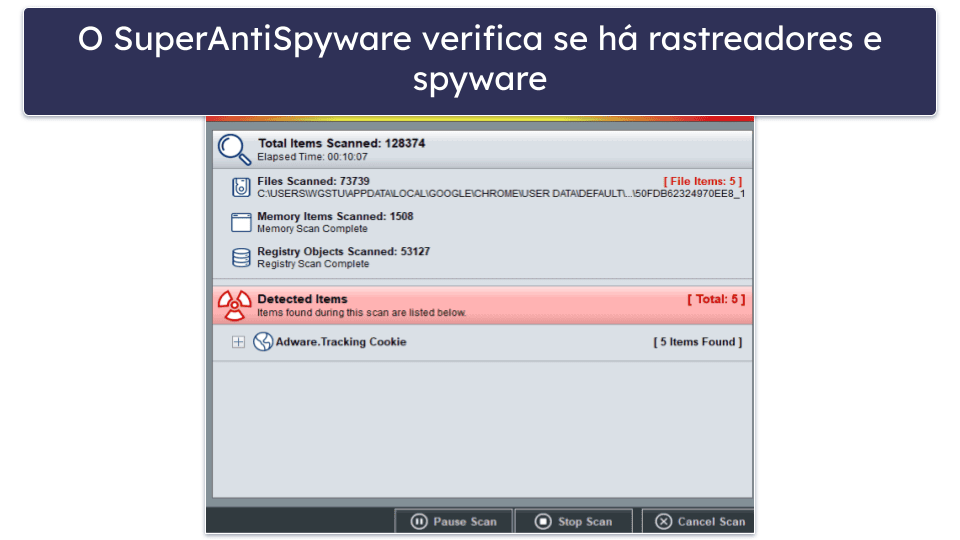 10. SUPERAntiSpyware — Ideal para proteção adicional contra spyware