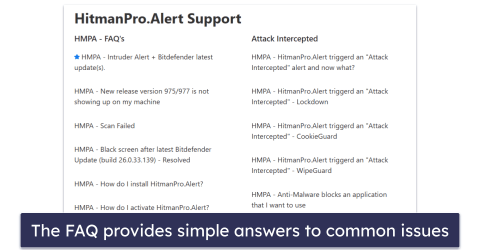 HitmanPro Customer Support — Slow Email Responses & Small FAQ Section