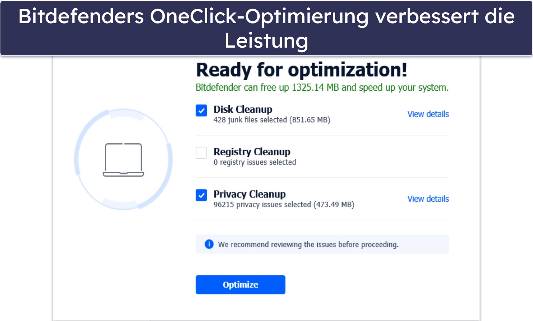 🥈2. Bitdefender – schlanker Scanner mit einem automatischen Gaming-Modus