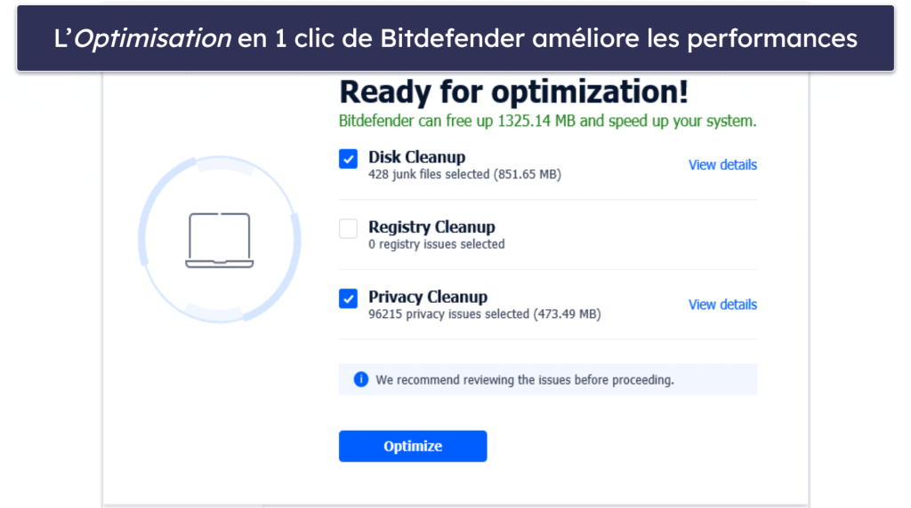 🥈2. Bitdefender : un scanner léger avec un mode automatique pour le jeu