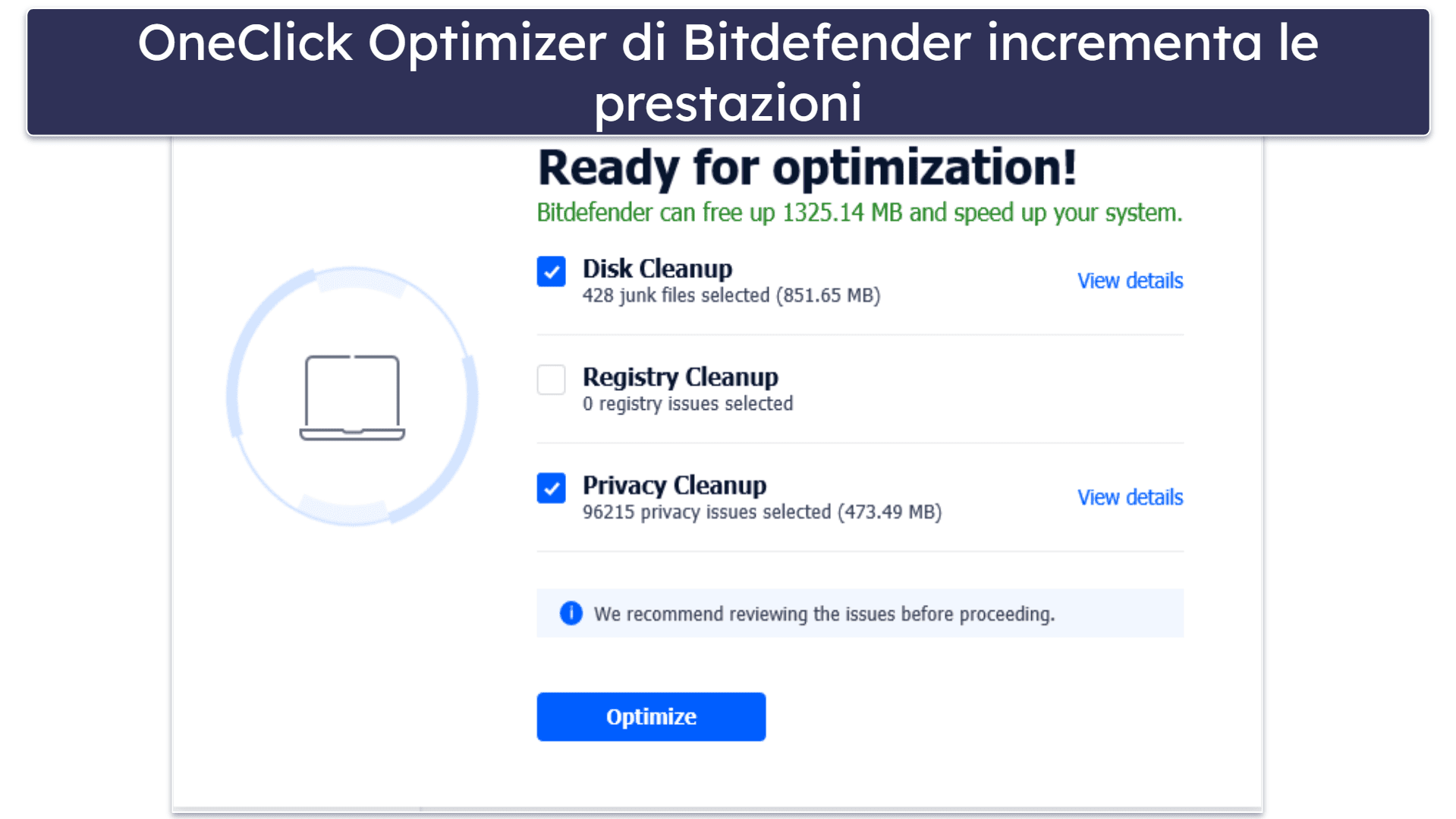 🥈2. Bitdefender — Scanner leggero con modalità gaming automatica