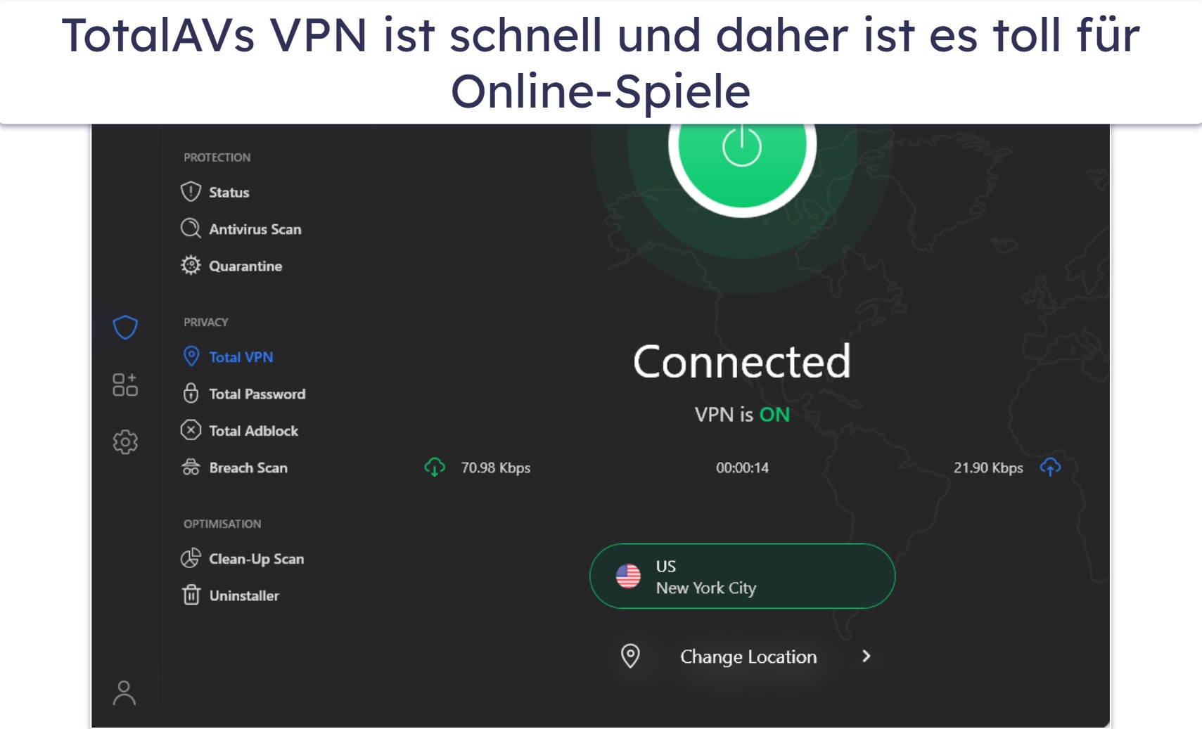 🥉3. TotalAV – schneller Scanner &amp; beste Werkzeuge für Verbesserung der Gaming-Systemleistung
