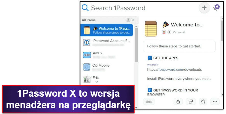 Opcje bezpieczeństwa 1Password