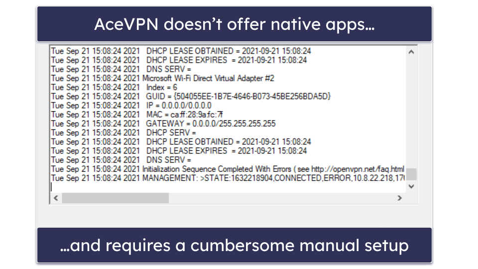 AceVPN Full Review — Very Bad (Lacks Vital Features & Not User-Friendly)