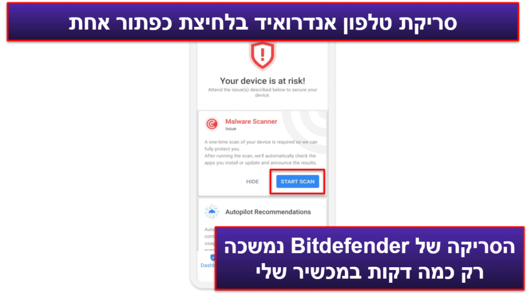 האפליקציה של Bitdefender לנייד