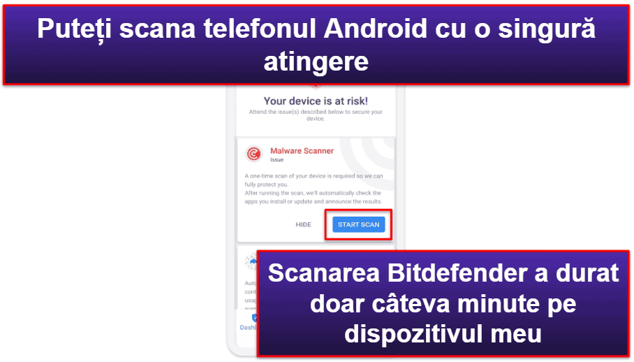 Aplicația mobilă Bitdefender
