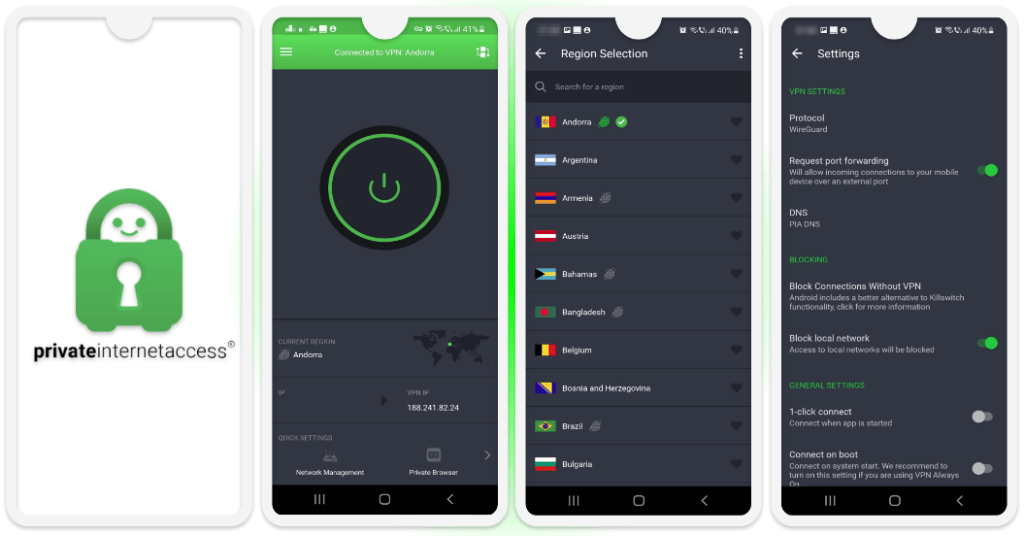 🥉 3. Private Internet Access (PIA) — Customizable Android App &amp; Fast Speeds