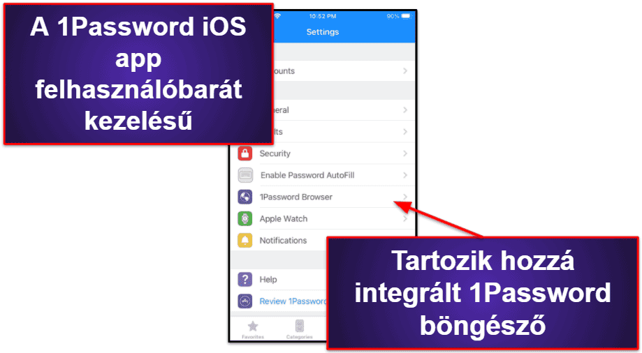 A 1Password mobil app