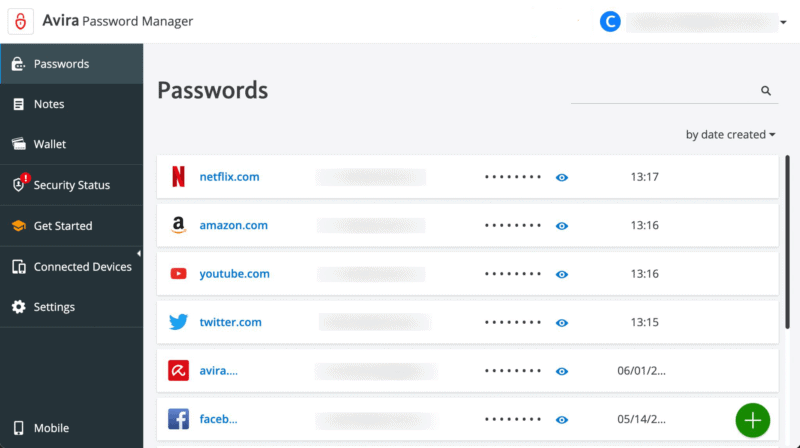 6. Avira Password Manager — 간결한 인터페이스의 직관적인 기능들