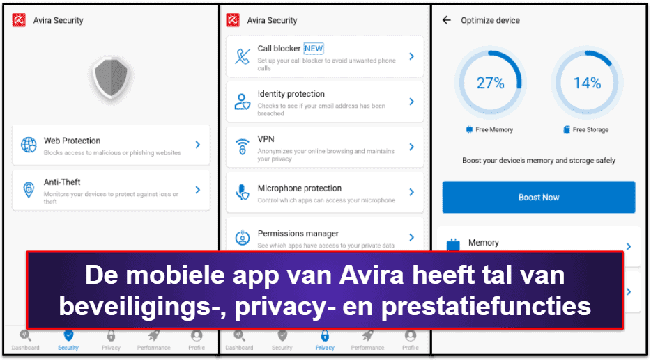 Avira’s mobiele app