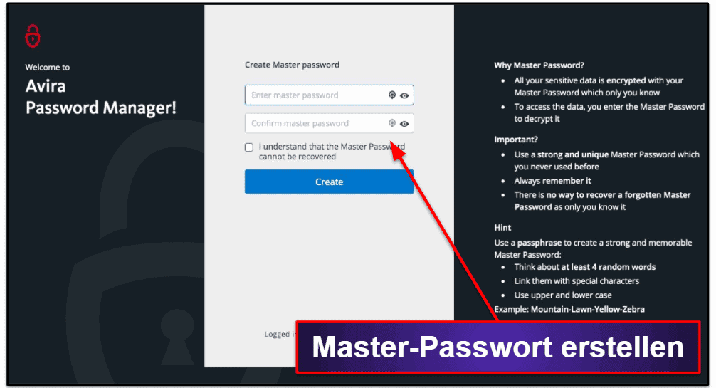 Avira Password Manager – Benutzerfreundlichkeit und Einrichtung