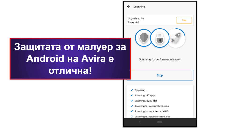 Мобилно приложение на Avira