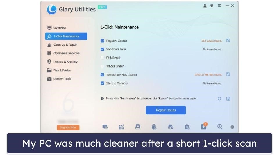9. Glary Utilities — All-in-One Tools for Quick PC Cleaning &amp; Optimization