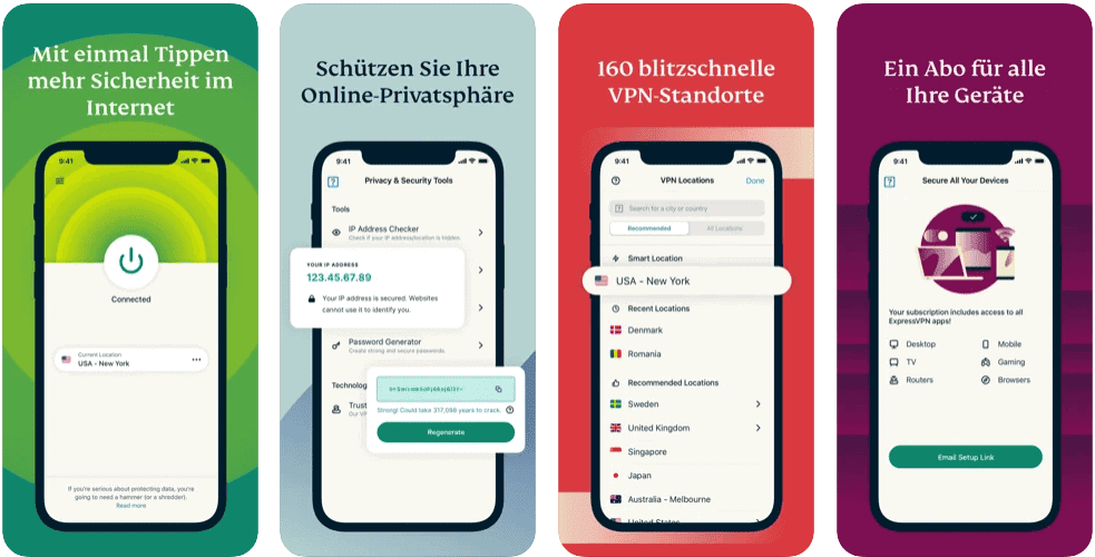 🥇 1. ExpressVPN – das beste VPN für iOS auf Deutsch im Jahr 2022