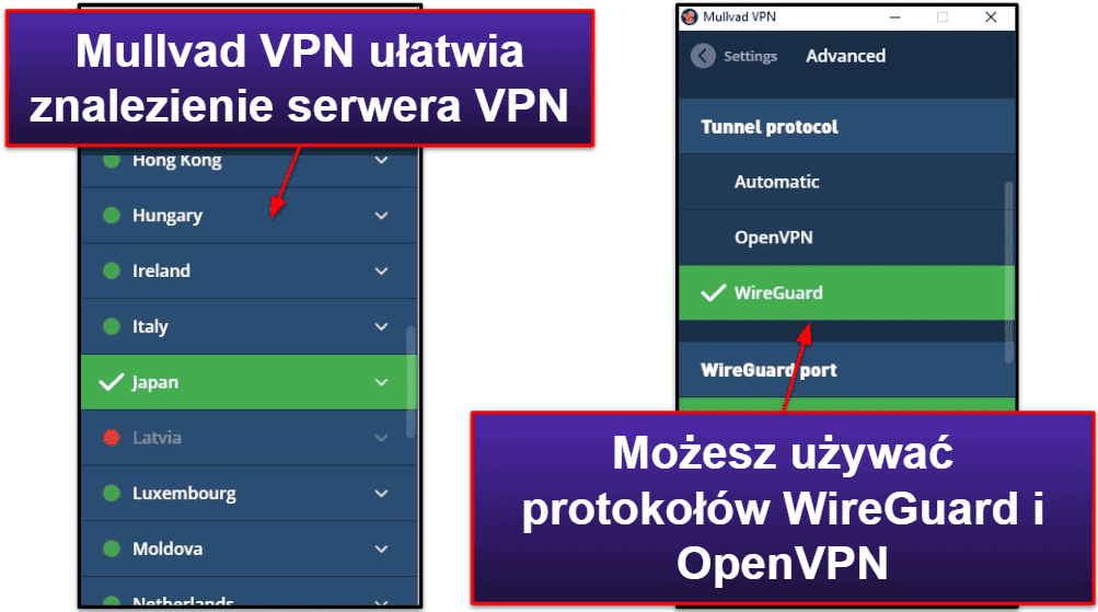 Mullvad VPN łatwość użytkowania: aplikacje mobilne i stacjonarne