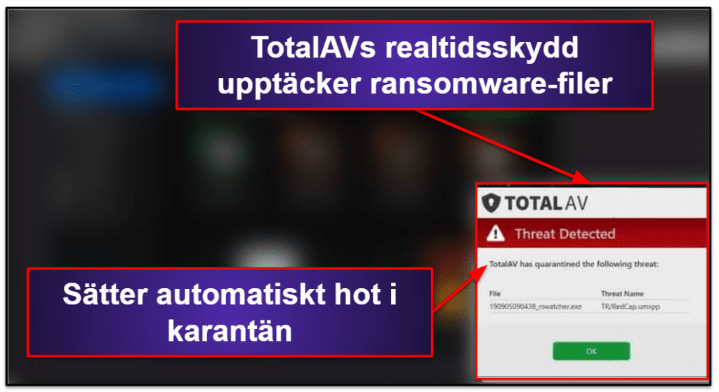 TotalAV:s säkerhetsfunktioner