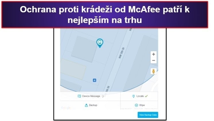 Mobilní aplikace McAfee