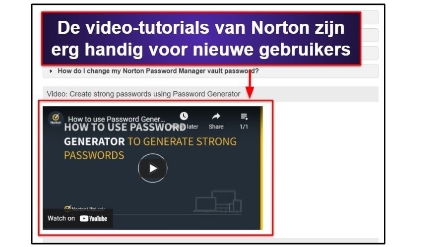 Norton Password Manager Klantenondersteuning