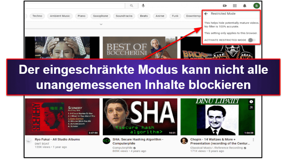 Die Kindersicherungsfunktionen von YouTube sind nicht wirklich sicher