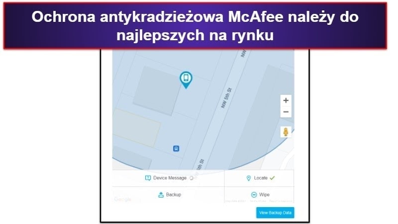 Aplikacja mobilna McAfee
