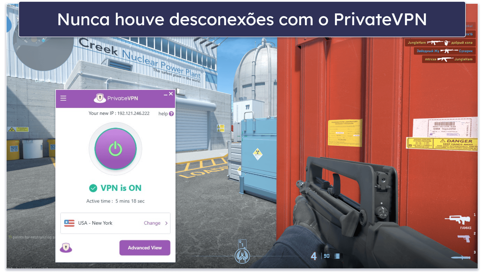 9. PrivateVPN — Boa opção minimalista de VPN para jogos