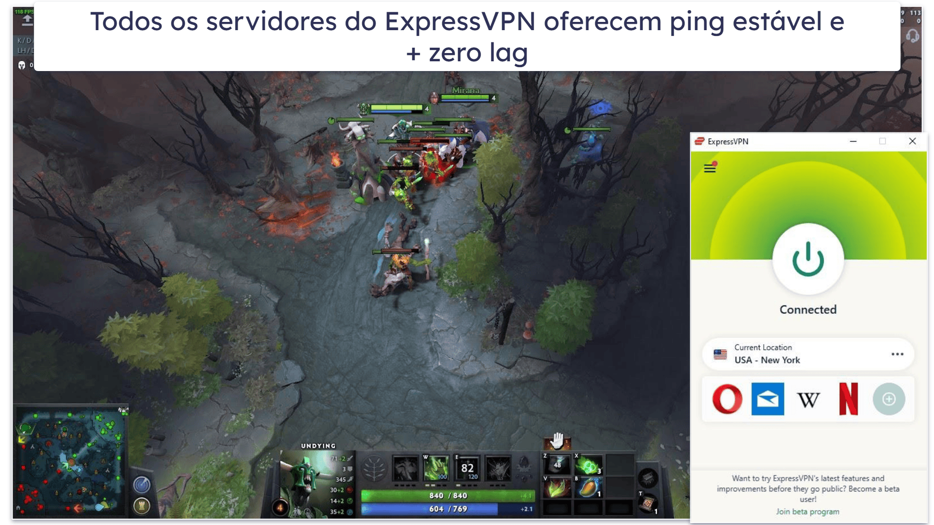 🥇 1. ExpressVPN — Melhor VPN para jogos em 2026