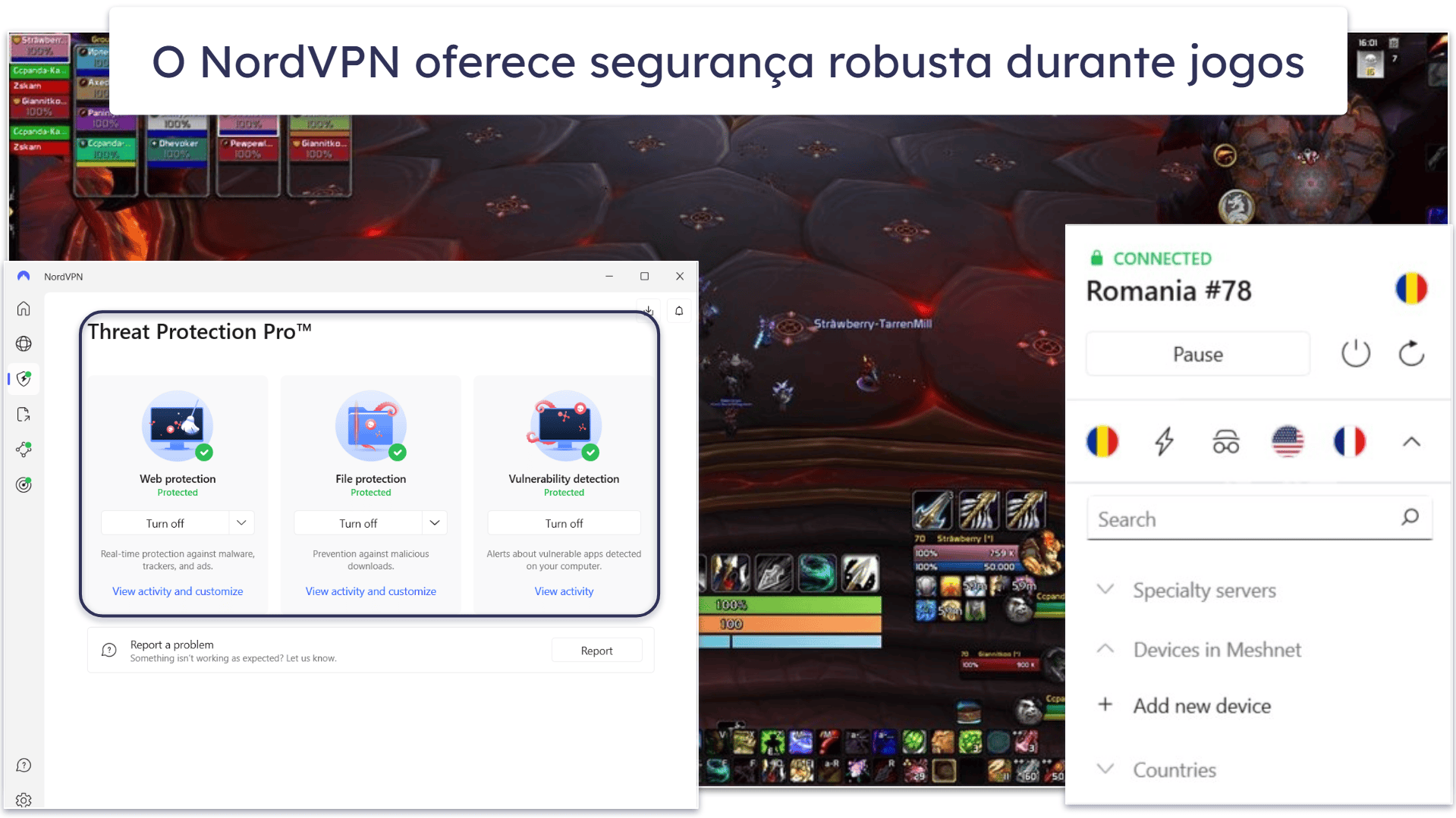 4. NordVPN — Boa VPN para jogar e hospedar LAN parties virtuais com segurança