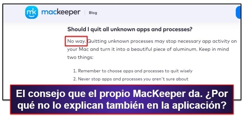 Prestaciones de seguridad de MacKeeper