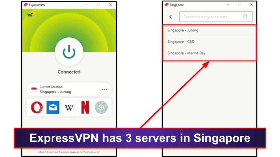 🥇 1. ExpressVPN — Best VPN for Getting a Singapore IP Address