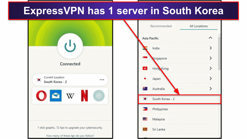 🥇1. ExpressVPN — Best VPN for Getting a South Korean IP Address