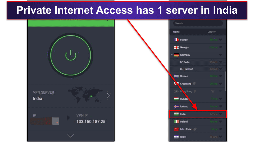 🥇1. Private Internet Access — Best VPN for Getting an Indian IP Address