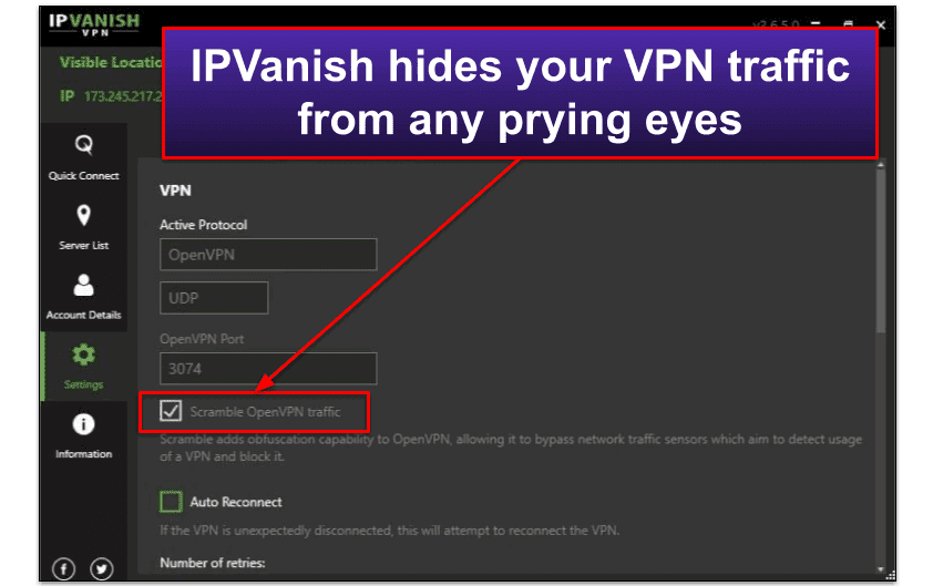 IPVanish Features