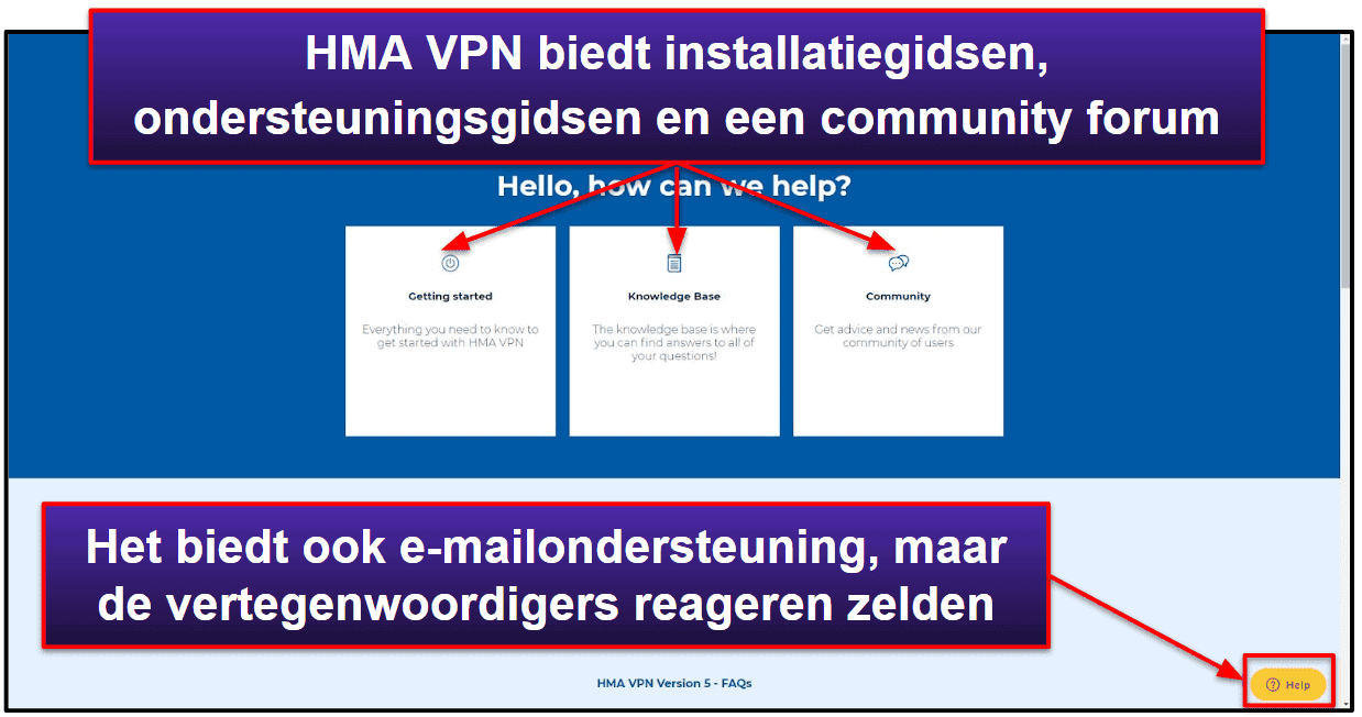 HMA VPN klantenservice