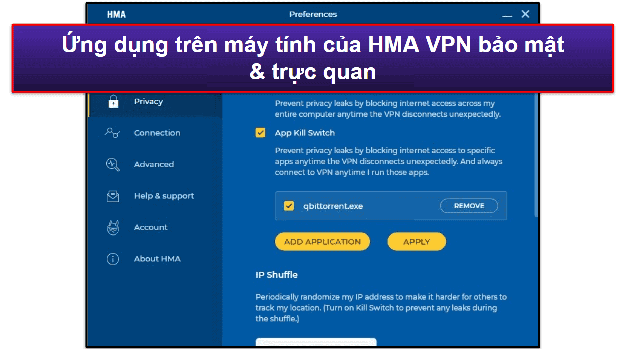 Tính dễ sử dụng của HMA VPN: Ứng dụng di động &amp; máy tính để bàn