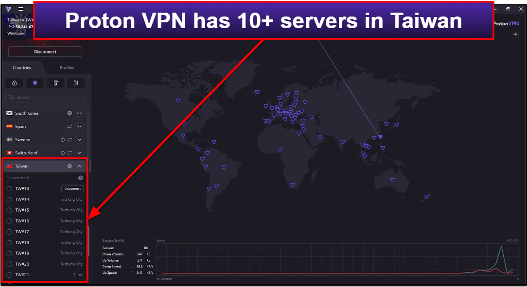 🥇 1. Proton VPN — Best VPN for Getting a Taiwanese IP Address