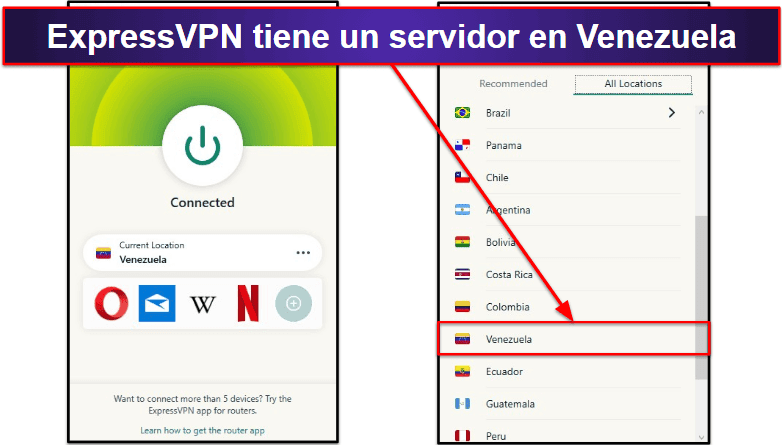 🥇 1. ExpressVPN: la mejor VPN para obtener una dirección IP de Venezuela
