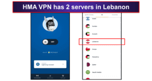 🥇1. HMA VPN — Best VPN for Getting a Lebanon IP Address