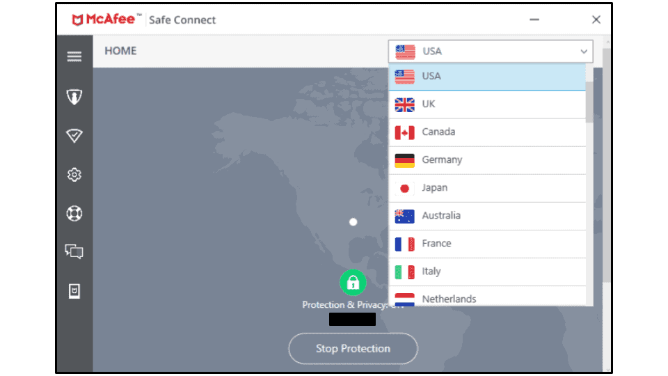 5. McAfee — отлично защищающий при работе в Сети антивирус с неплохим VPN для новичков