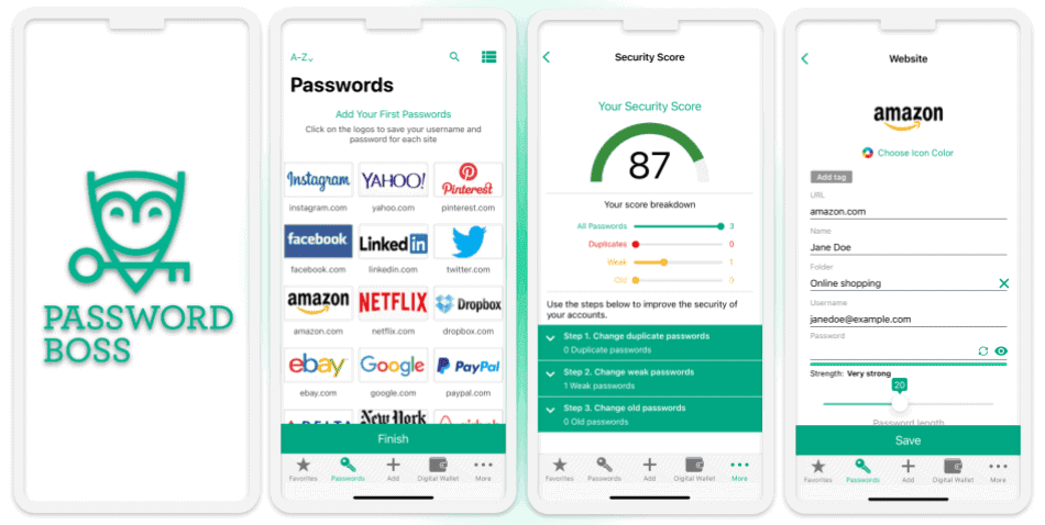 8. Password Boss — Jól megtervezett iOS alkalmazás, a funkciók tisztességes választékával
