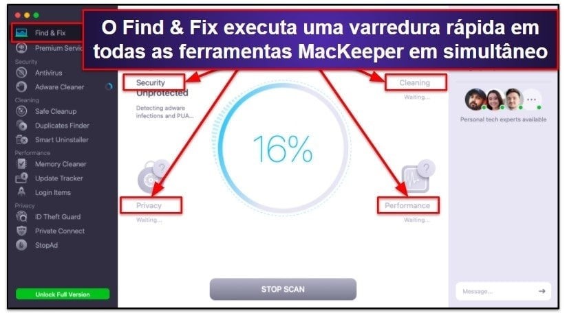 Recursos de segurança do MacKeeper