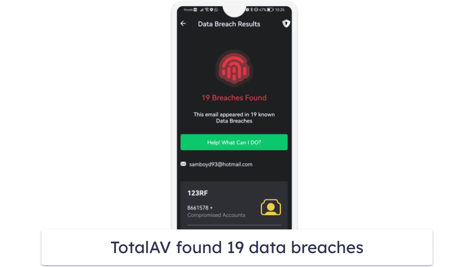 🥈2. TotalAV — Great Web Protection &amp; Data Breach Scanning