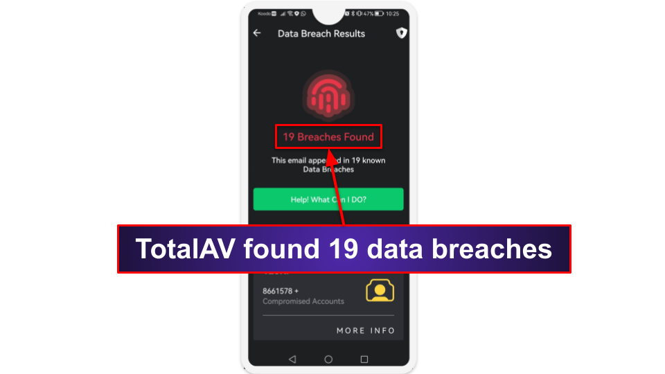 4. TotalAV — Great Web Protection &amp; Data Breach Scanning