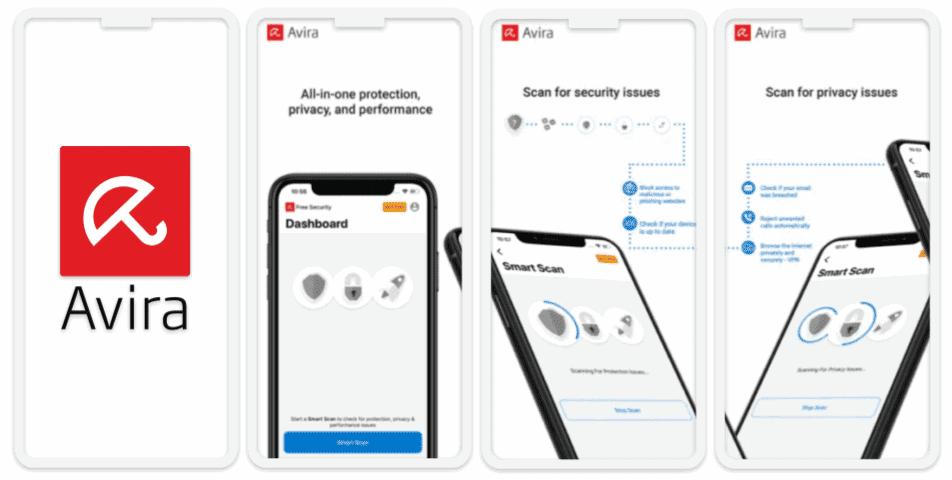 3.🥉 Avira Free Mobile Security pour iOS — Excellentes fonctionnalités de confidentialité iOS + VPN